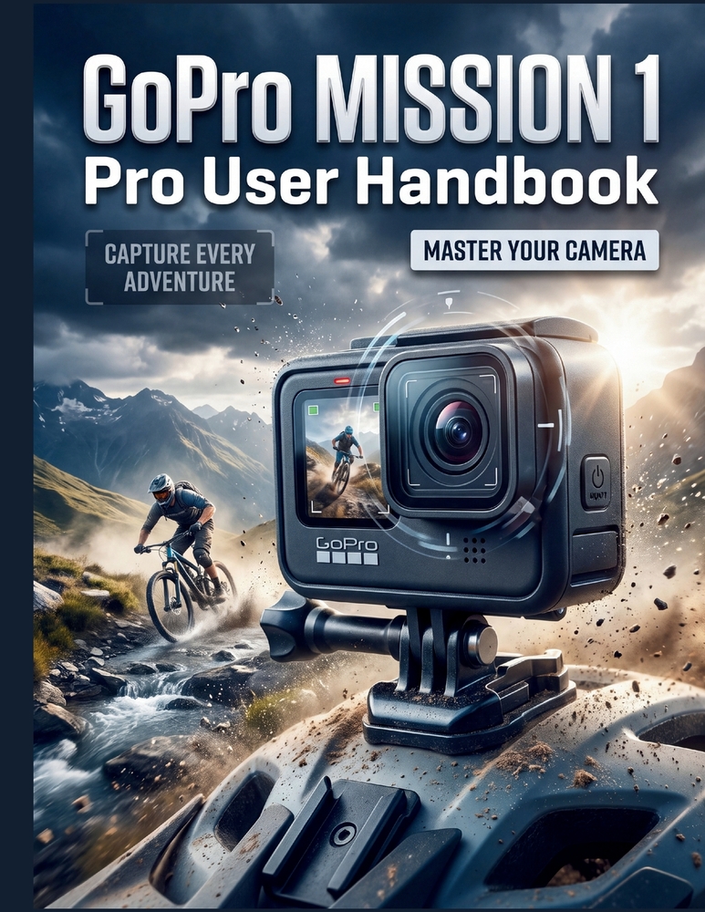GoPro MISSION 1 Pro User Handbook: The Definitive Step-by-Step Guide to Optimal Configuration, Cinematic Filmmaking, and Advanced Post-Production-Comp cover