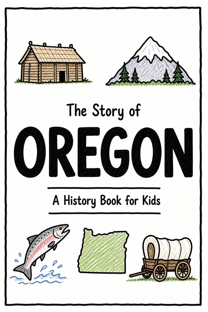 The Story of Oregon - A History Book for Kids: A Fun and Educational Illustrated Oregon History Book for Kids with Fast Facts and Easy Reading for You cover