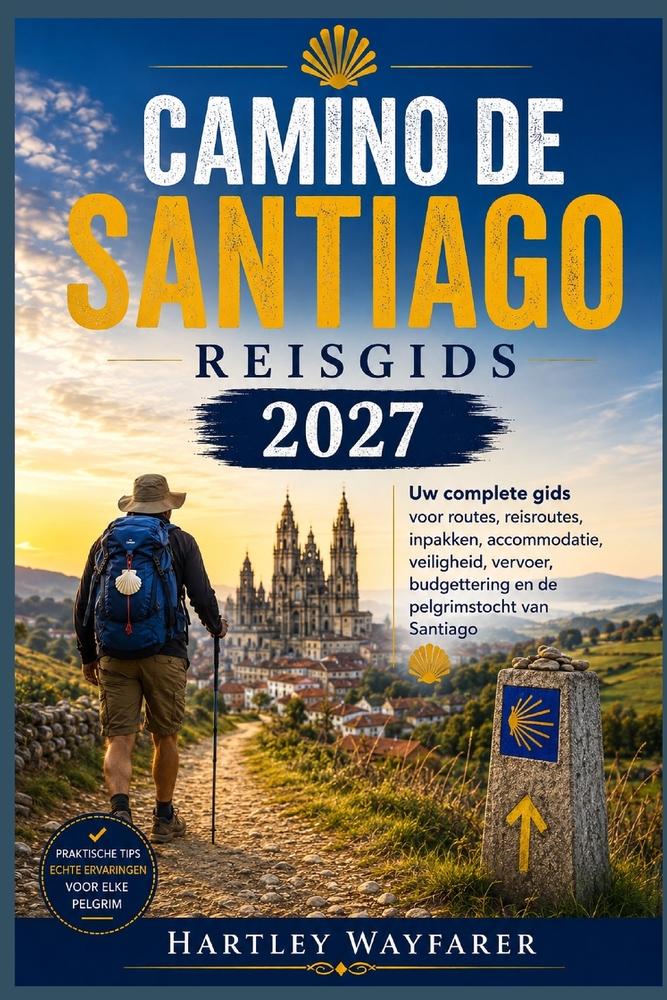 Camino de Santiago Reisgids 2027: Uw complete gids voor routes, reisroutes, inpakken, accommodatie, veiligheid, vervoer, budgettering en de pelgrimsto cover