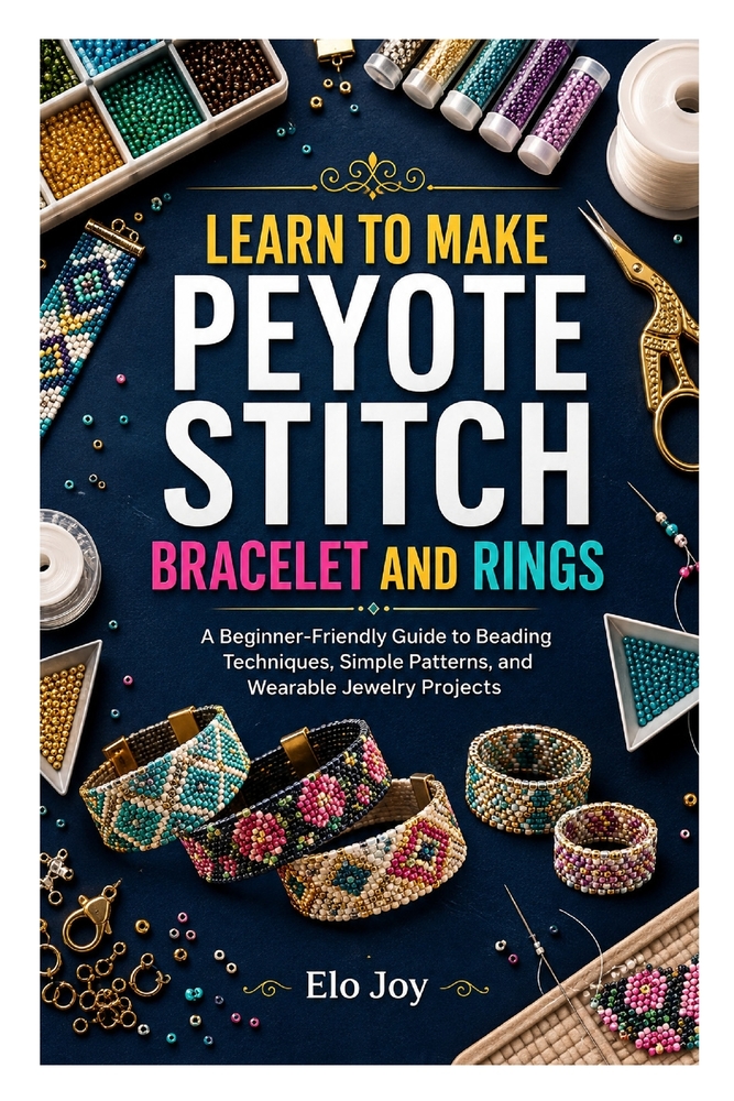 Learn to Make Peyote Stitch Bracelet and Rings: A Beginner-Friendly Guide to Beading Techniques, Simple Patterns, and Wearable Jewelry Projects cover