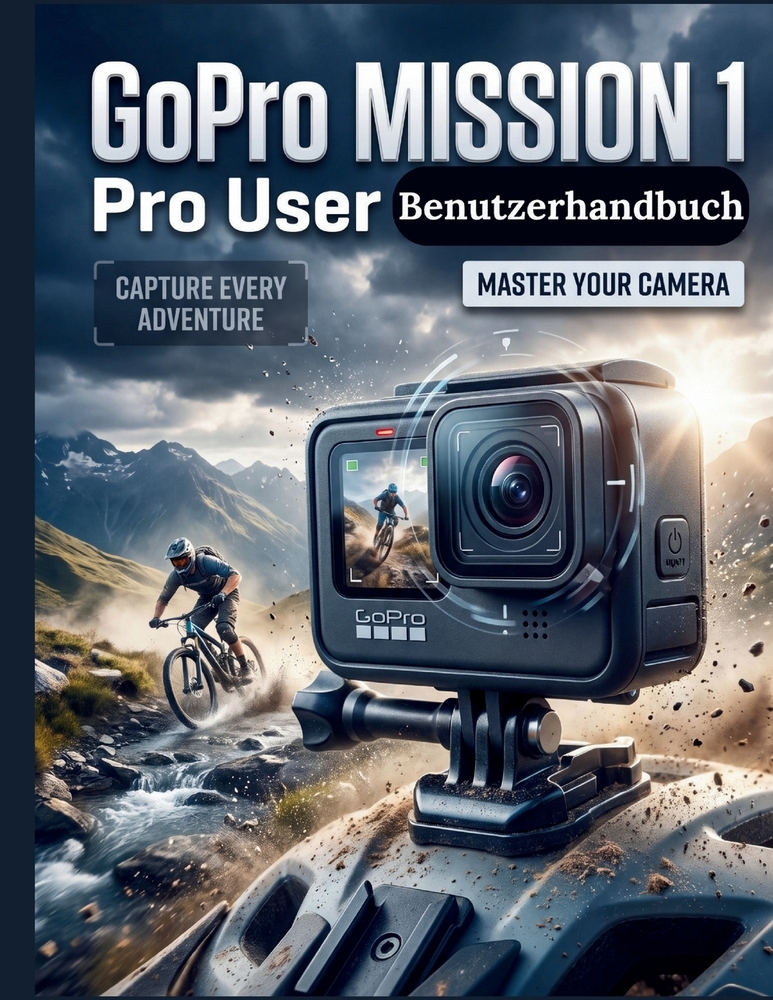 GoPro MISSION 1 Pro Benutzerhandbuch: Der ultimative Leitfaden für optimale Konfiguration, filmisches Filmemachen und fortgeschrittene Postproduktion cover