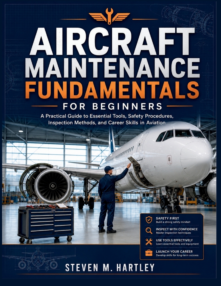 Aircraft Maintenance Fundamentals for Beginners: A Practical Guide to Essential Tools, Safety Procedures, Inspection Methods, and Career Skills in Avi cover