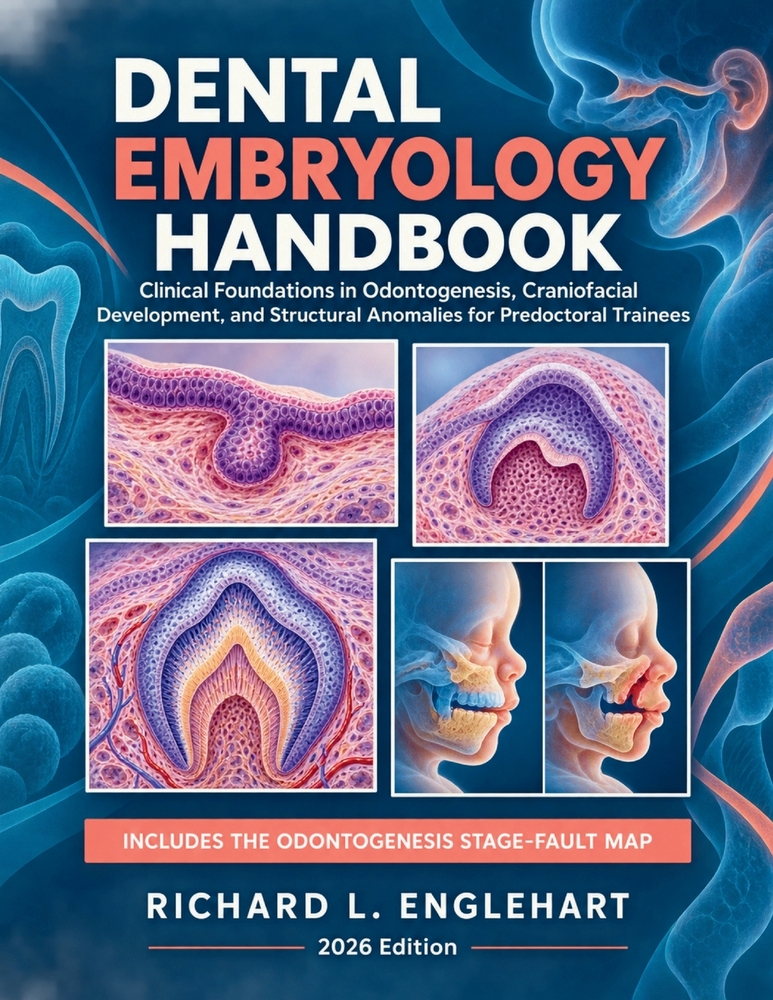 Dental Embryology Handbook 2026: Clinical Foundations in Odontogenesis, Craniofacial Development, and Structural Anomalies for Predoctoral Trainees cover