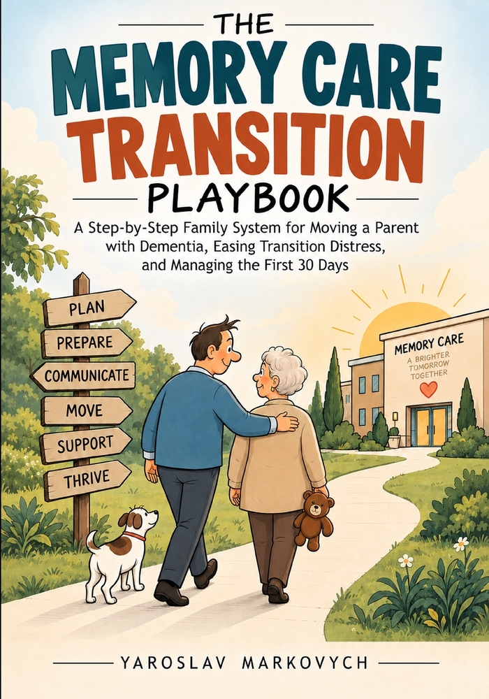 The Memory Care Transition Playbook: A Step-by-Step Family System for Moving a Parent with Dementia, Easing Transition Distress, and Managing the Firs cover