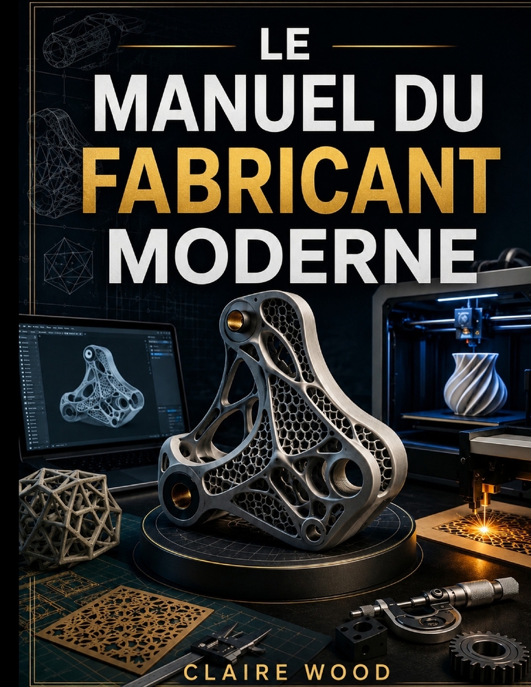 Le Manuel Du Fabricant Moderne: Explication de l'impression 3D avec FreeCAD, Blender, Autodesk Fusion 360, Lightburn et Bambu Lab cover