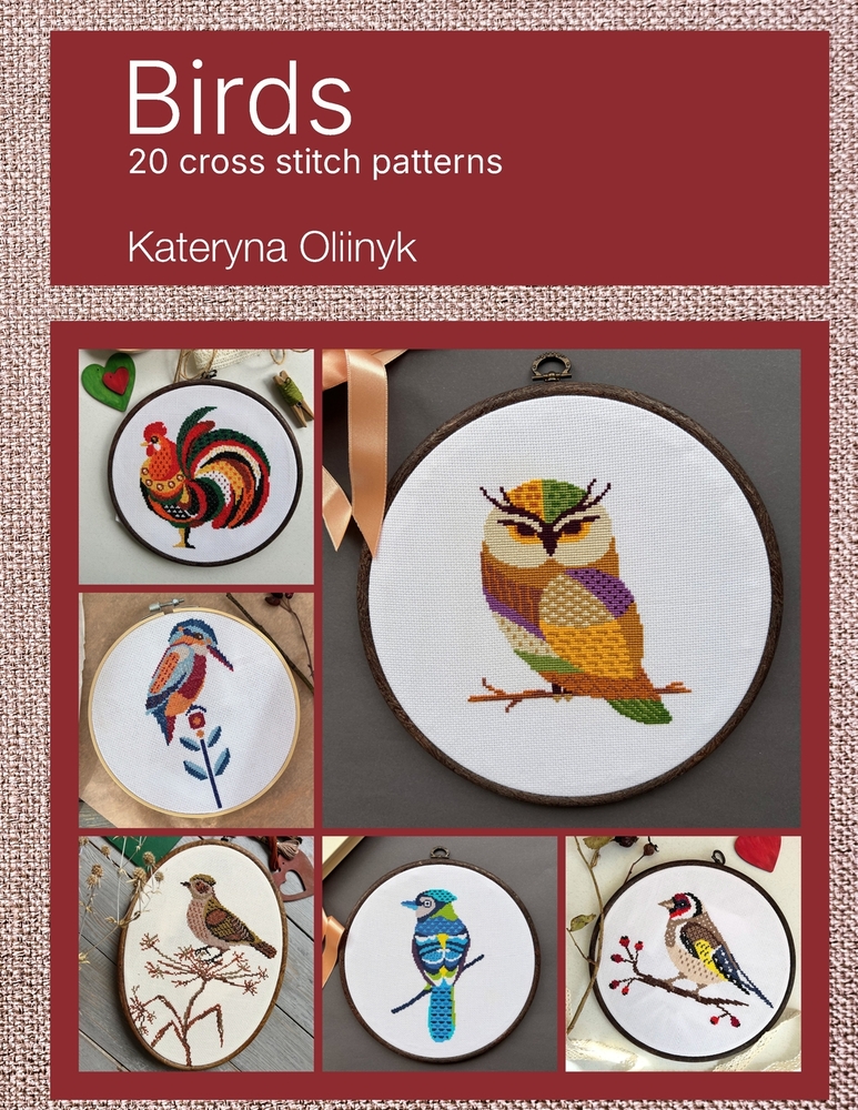 Birds - 20 cross stitch patterns: Ornament bird counted cross stitch chart - beginner friendly cover