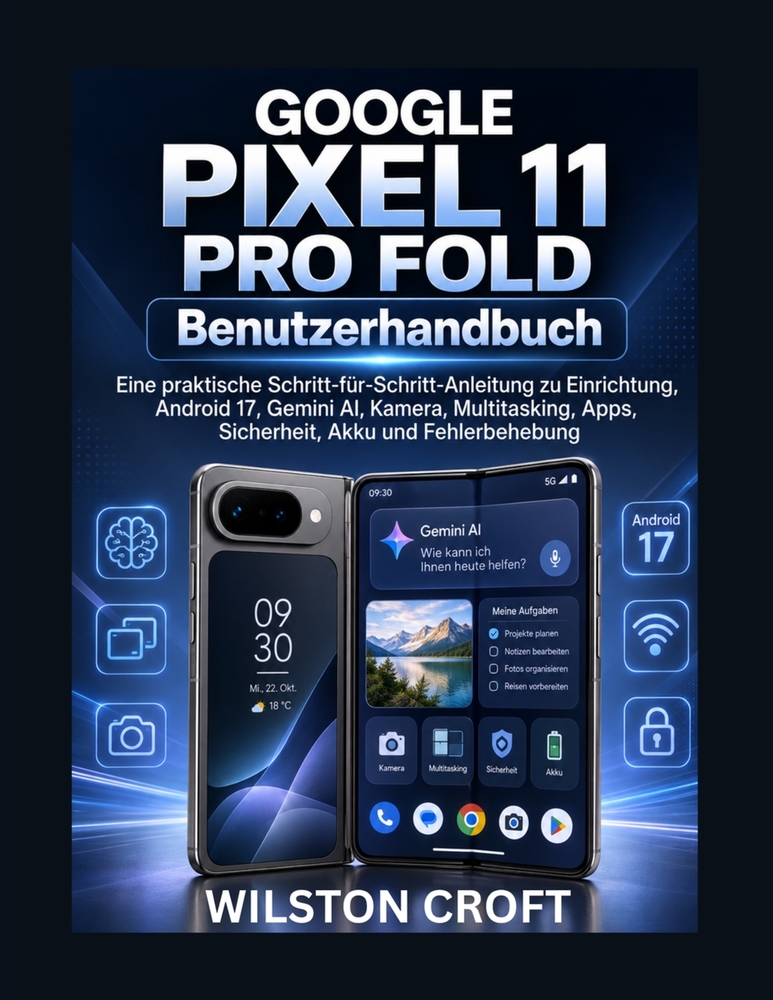 Google Pixel 11 Pro Fold Benutzerhandbuch: Eine praktische Schritt-für-Schritt-Anleitung zu Einrichtung, Android 17, Gemini AI, Kamera, Multitasking, cover