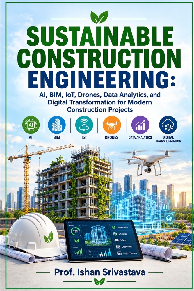 Sustainable Construction Engineering: AI, BIM, IoT, Drones, Data Analytics, and Digital Transformation for Modern Construction Projects cover