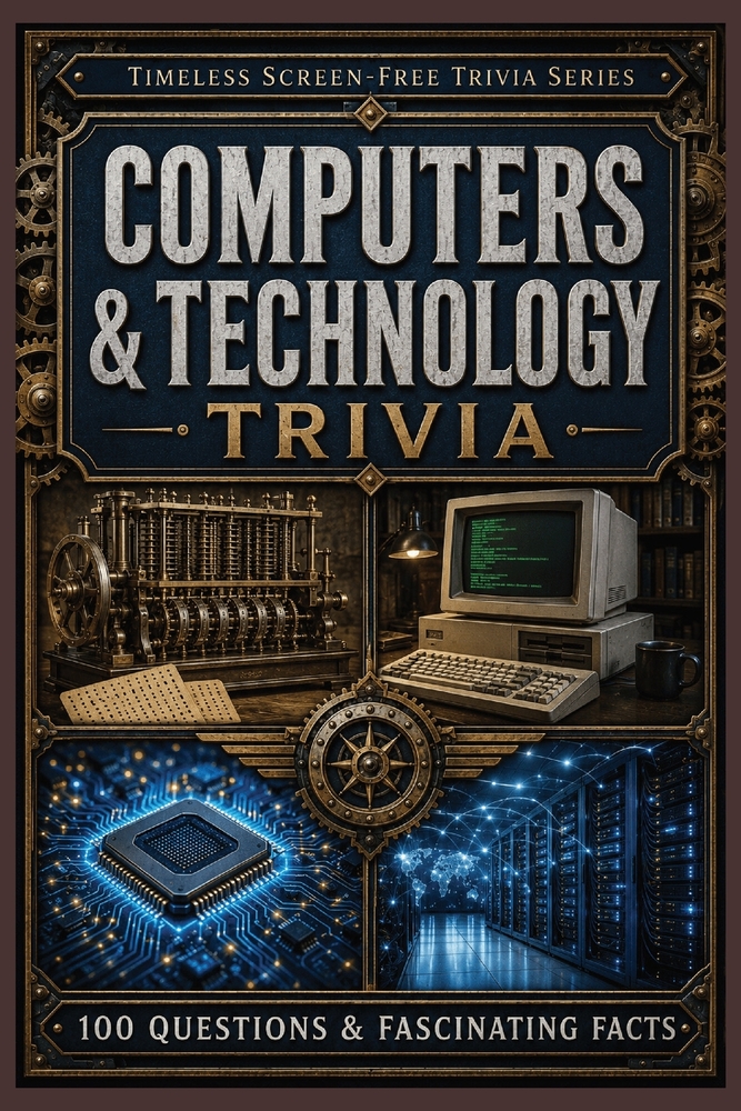 Computers & Technology Trivia: 100 Questions & Fascinating Facts About Early Computing, Microchips, the Internet, Cybersecurity, Smartphones, Robotics cover