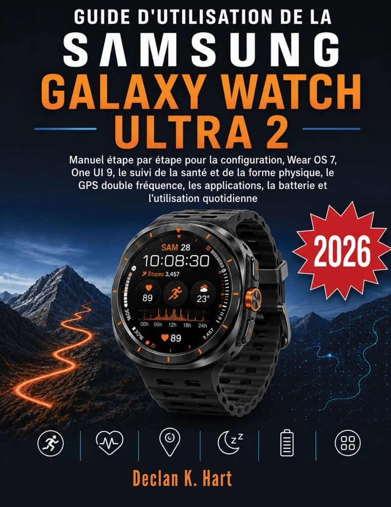 Guide D'utilisation De La Samsung Galaxy Watch Ultra 2: Manuel étape par étape pour la configuration, Wear OS 7, One UI 9, le suivi de la santé et de cover