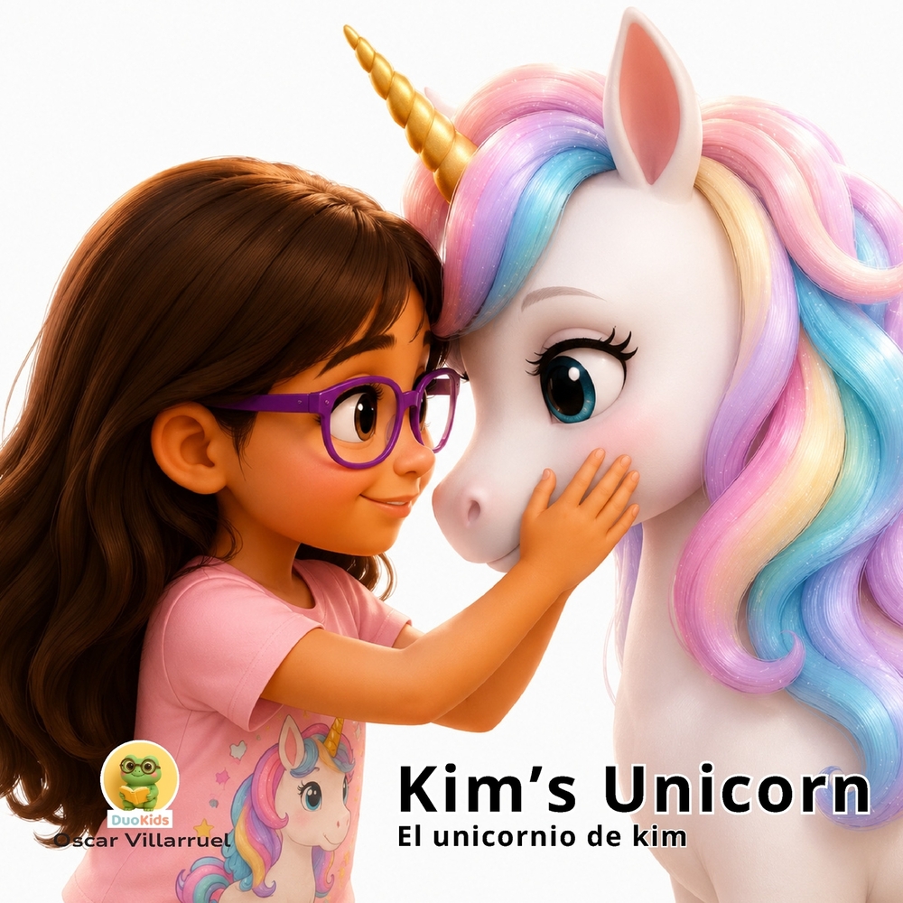 Kim and the Unicorn - DUOKIDS: Kim y el Unicornio - A Magical Bilingual Story About Friendship, Imagination, and Wonder cover