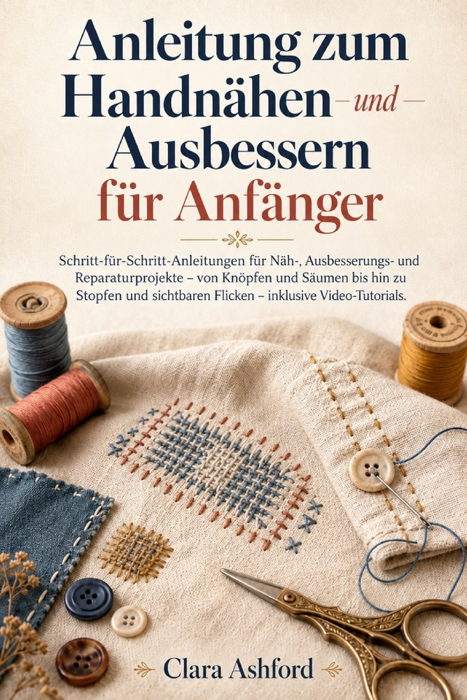 Anleitung zum Handnähen und Ausbessern für Anfänger: Schritt-für-Schritt-Anleitungen für Näh-, Ausbesserungs- und Reparaturprojekte - von Knöpfen und cover