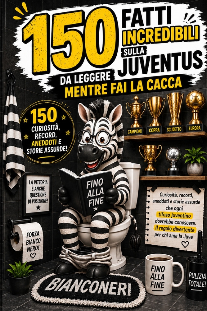 150 Fatti incredibili sulla Juventus da leggere mentre fai la Cacca: Curiosità, record, aneddoti e storie assurde che ogni tifoso juventino dovrebbe c cover