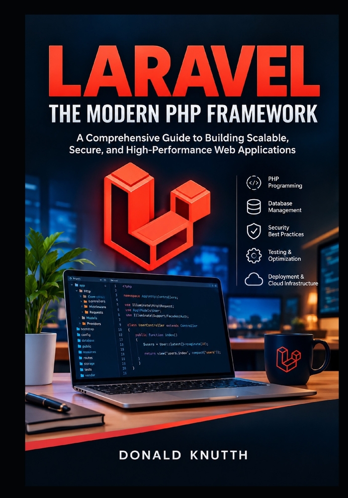 Laravel: THE MODERN PHP FRAMEWORK: A Comprehensive Guide to Building Scalable, Secure, and High Performance Web Applications cover