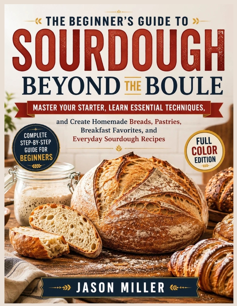 The Beginner's guide To Sourdough Beyond the Boule: Master Your Starter, Learn Essential Techniques, and Create Homemade Breads, Pastries, Breakfast F cover