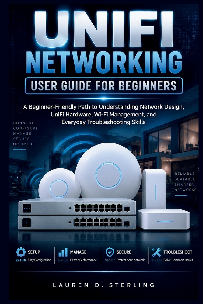 UniFi Networking User Guide For Beginners: A Beginner-Friendly Path to Understanding Network Design, UniFi Hardware, Wi-Fi Management, and Everyday Tr cover