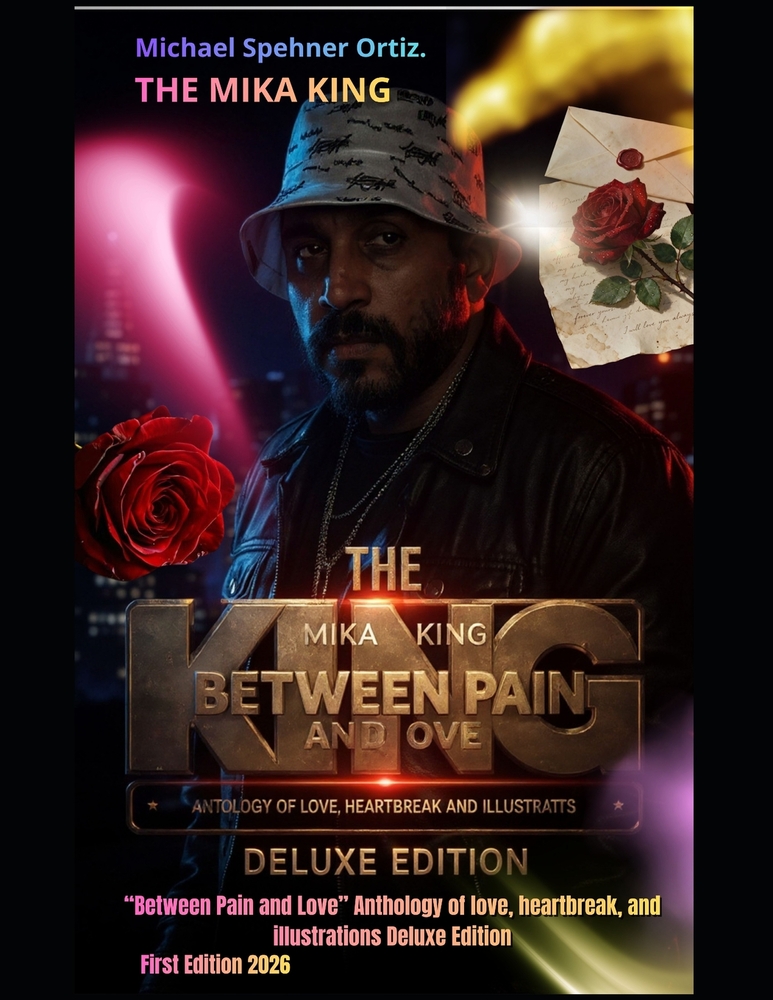 "Between Pain and Love" THE MIKA KING- DELUXE VERSION 2026: Anthology of love, heartbreak, and illustrations. cover