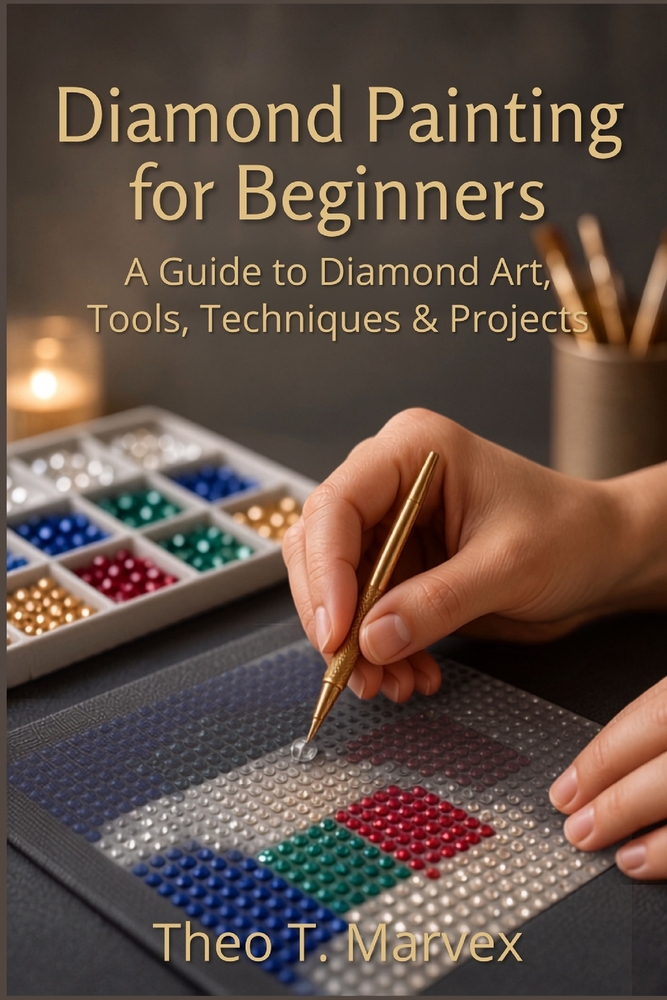 Diamond Painting For Beginners: A Guide to Diamond Art, Tools, Techniques & Projects cover