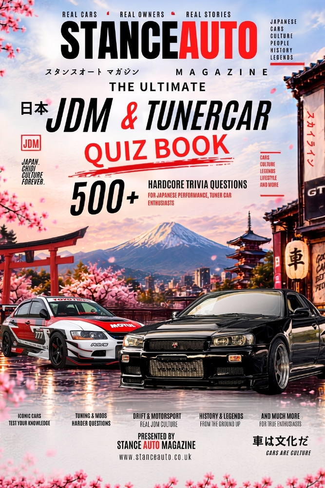The Ultimate JDM & Tuner Car Quiz Book: 500 Hardcore Trivia Questions cover