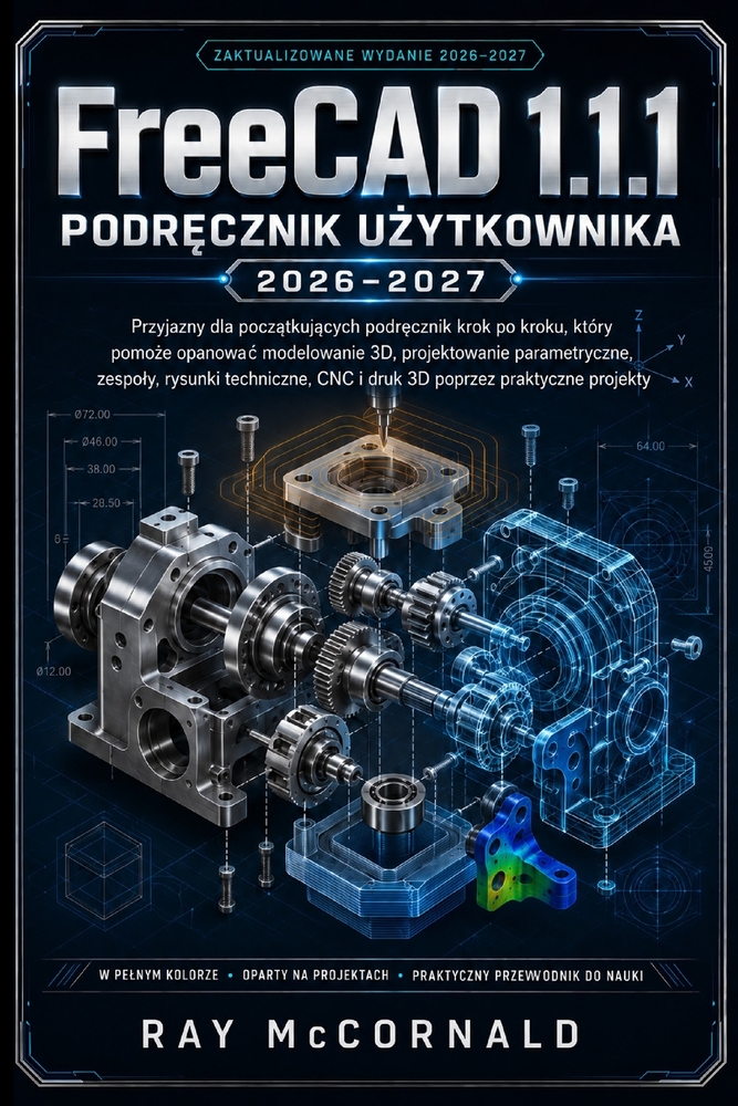 FreeCAD 1.1.1 Instrukcja użytkownika 2026-2027: Przyjazny dla początkujących podręcznik krok po kroku, który pomoże Ci opanow cover