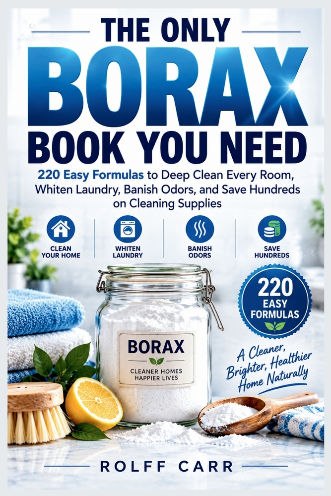 The Only Borax Book You Need: 220 Easy Formulas To Deep Clean Every Room, Whiten Laundry, Banish Odors, And Save Hundreds On Cleaning Supplies cover