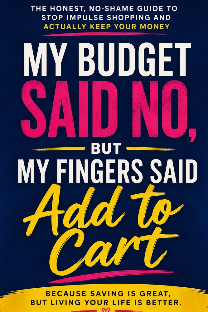 My Budget Said No, But My Fingers Said 'Add to Cart: The Funny, No-Shame Guide to Breaking the Impulse-Shopping Habit, Saving More Money, and Finally cover