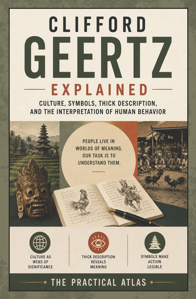 Clifford Geertz Explained: Culture, Symbols, Thick Description, and the Interpretation of Human Behavior cover