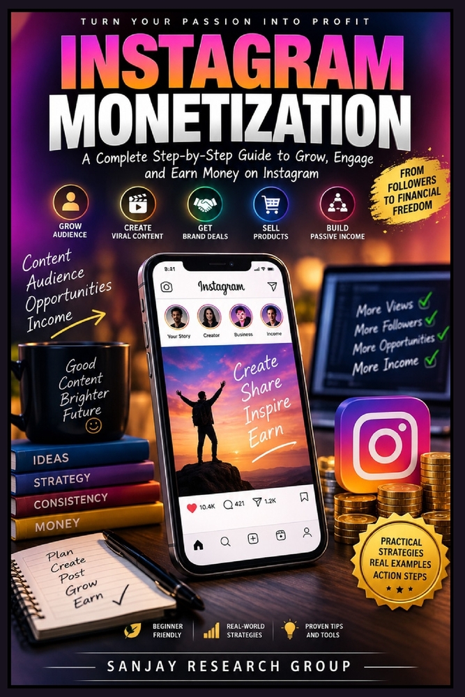 Instagram Monetization: A Complete Step by Step Guide to Grow, Engage and Earn Money on Instagram cover