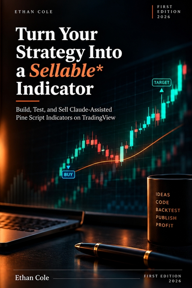 Turn Your Strategy Into a Sellable Indicator: Build, Test, and Sell Claude-Assisted Pine Script Indicators on TradingView cover