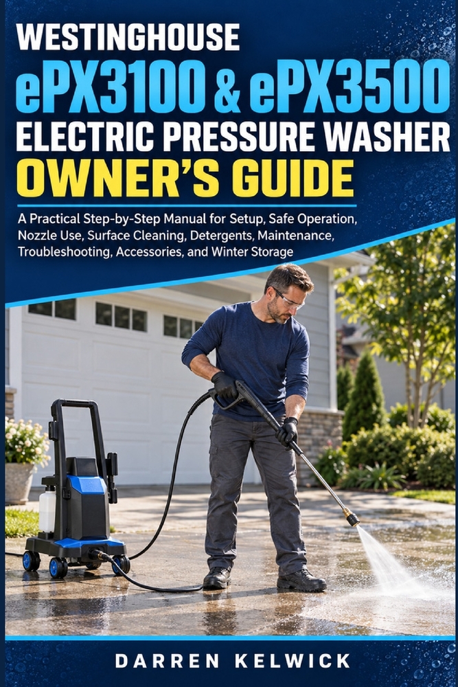 WESTINGHOUSE ePX3100 & ePX3500 ELECTRIC PRESSURE WASHER OWNER'S GUIDE: A Practical Step-by-Step Manual for Setup, Safe Use, Nozzles, Cleaning, Mainten cover