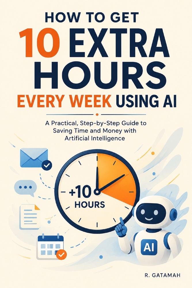 How to Get 10 Extra Hours Every Week Using AI: A Practical, Step-by-Step Guide to Saving Time and Money with Artificial Intelligence cover