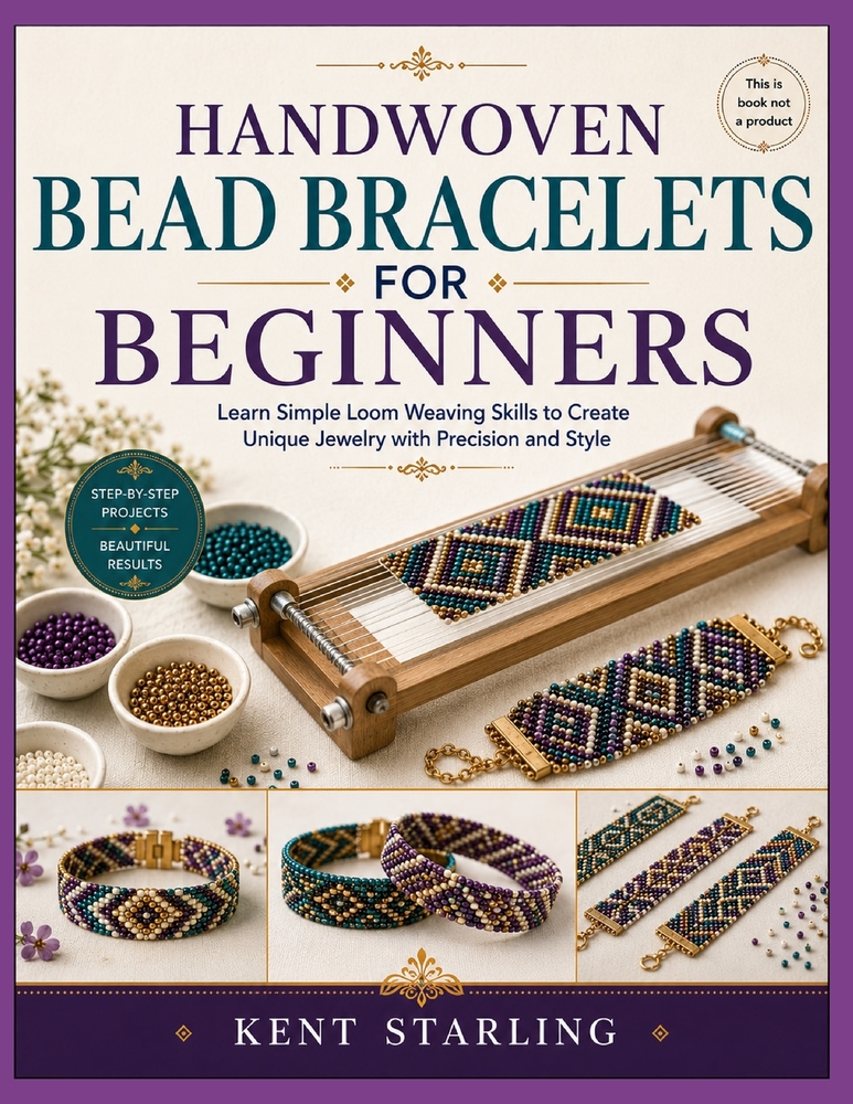 Handwoven Bead Bracelets for Beginners: Learn Simple Loom Weaving Skills to Create Unique Jewelry with Precision and Style cover