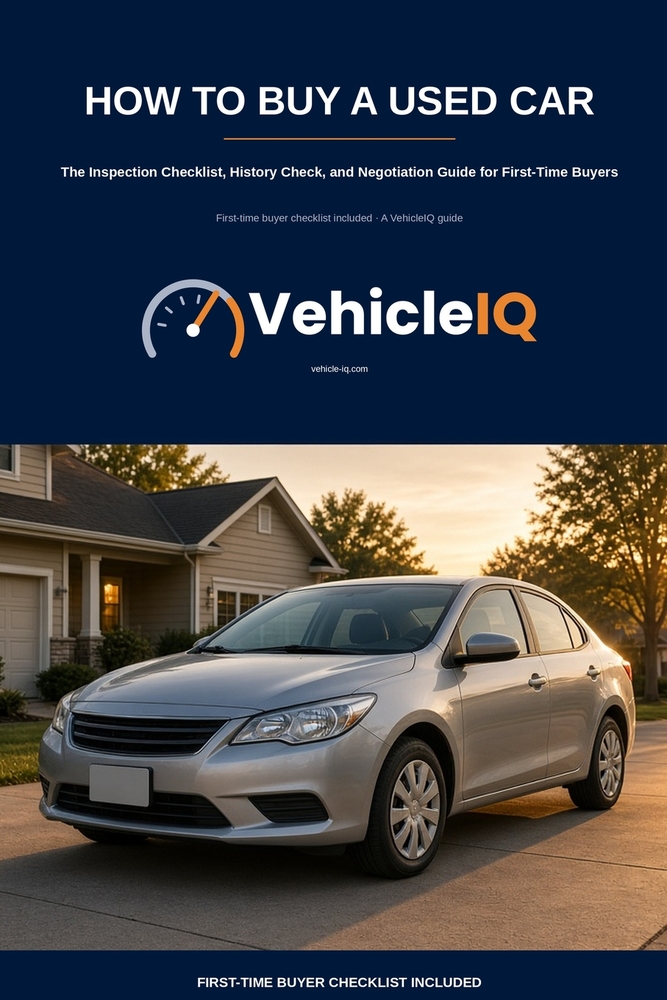 How to Buy a Used Car: The Inspection Checklist, History Check, and Negotiation Guide for First-Time Buyers cover