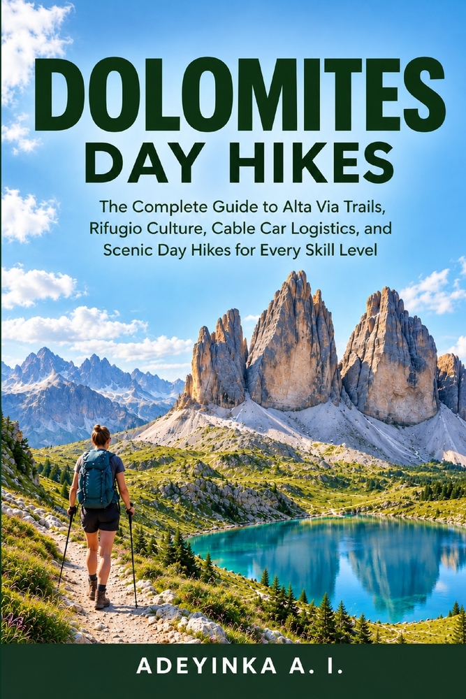 Dolomites Day Hikes: The Complete Guide to Alta Via Trails, Rifugio Culture, Cable Car Logistics, and Scenic Day Hikes for Every Skill Level cover