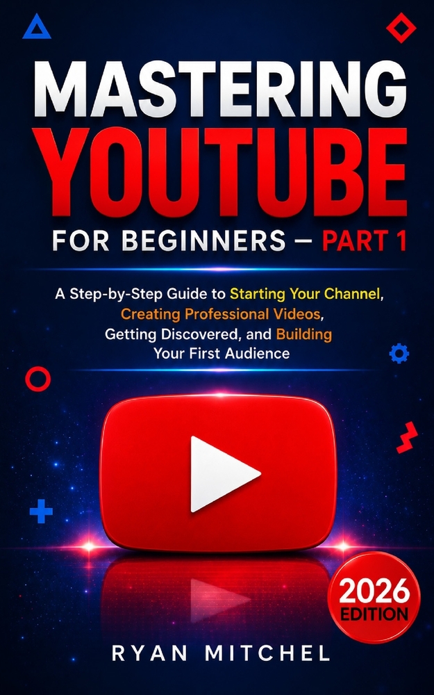 Mastering YouTube for Beginners - Part 1: A Step-by-Step Guide to Starting Your Channel, Creating Professional Videos, Getting Discovered, and Buildin cover