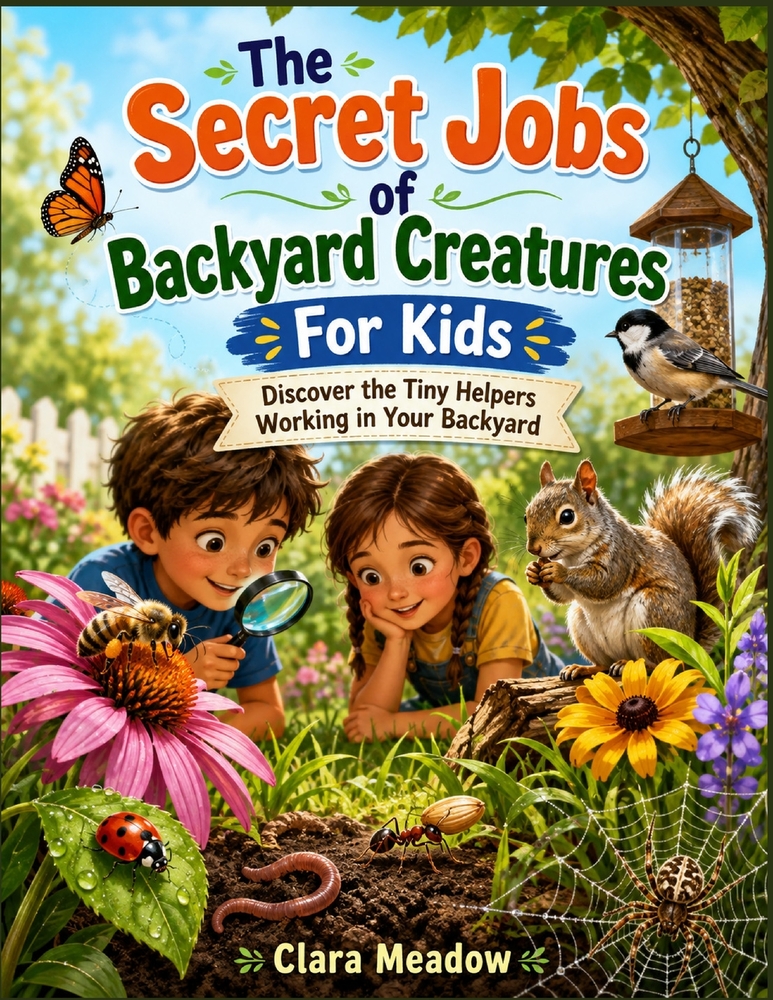 The Secret Jobs of Backyard Creatures For Kids: Discover the Tiny Helpers Working in Your Backyard cover