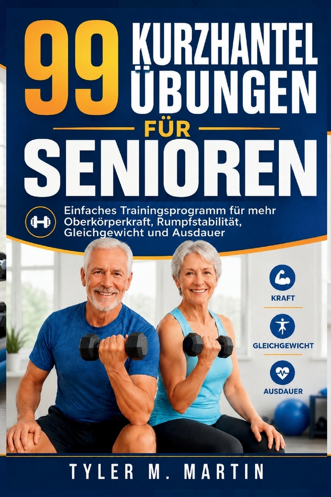 99 Hantelübungen Für Senioren: Einfaches Trainingsprogramm zum Aufbau von Oberkörperkraft, Rumpfstabilität, Gleichgewicht und Ausdauer cover