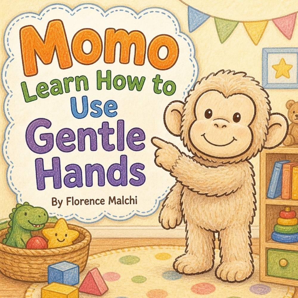 Momo Learn How to Use Gentle Hands: A Toddler Book About Sharing, Soft Touch, and Managing High Energy and Big Emotions cover
