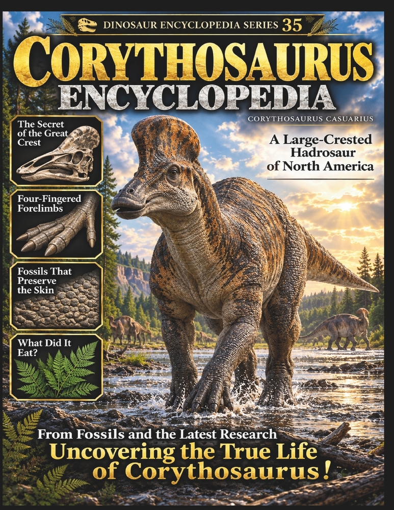 Dinosaur Encyclopedia Series Vol.35 Corythosaurus: Crest, Skeleton, Growth, and Life in the Late Cretaceous cover