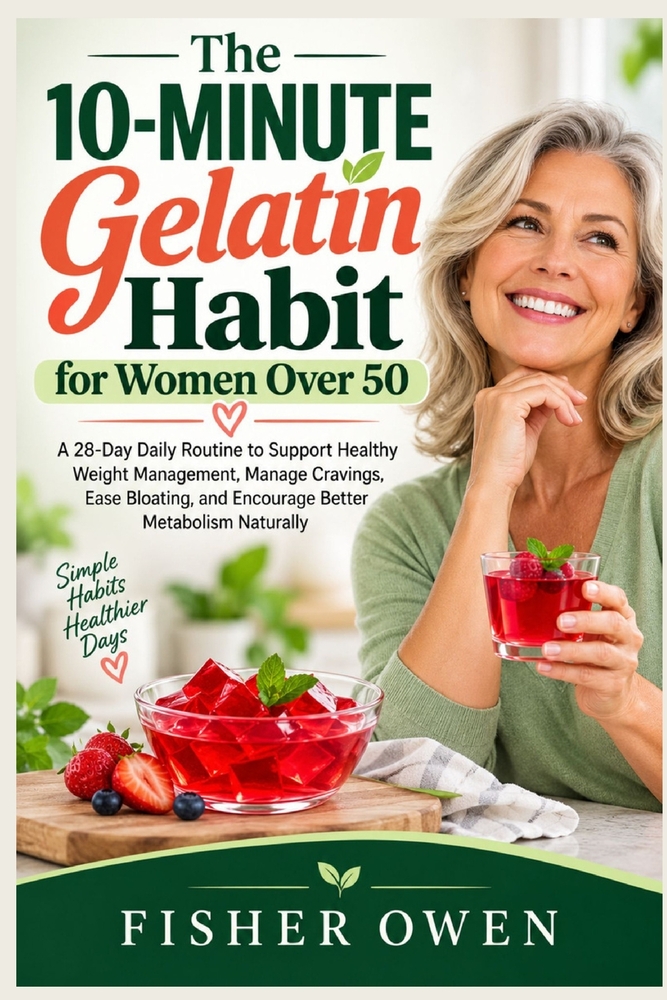 The 10-Minute Gelatin Habit for Women Over 50: A 28-Day Daily Routine to Support Healthy Weight Management, Manage Cravings, Ease Bloating, and Encour cover