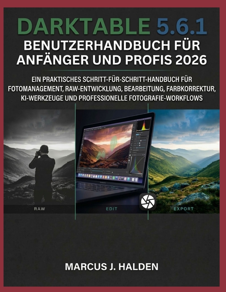 Darktable 5.6.1 Benutzerhandbuch Für Anfänger Und Profis 2026: Ein Praktisches Schritt-Für-Schritt-Handbuch Für Fotomanagement, Raw-Entwicklung, Bearb cover