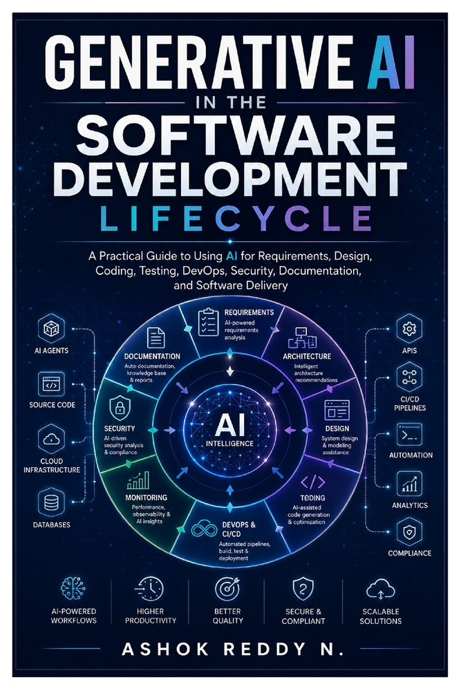 Generative AI in the Software Development Lifecycle: A Practical Guide to Using AI for Requirements, Design, Coding, Testing, DevOps, Security, Docume cover
