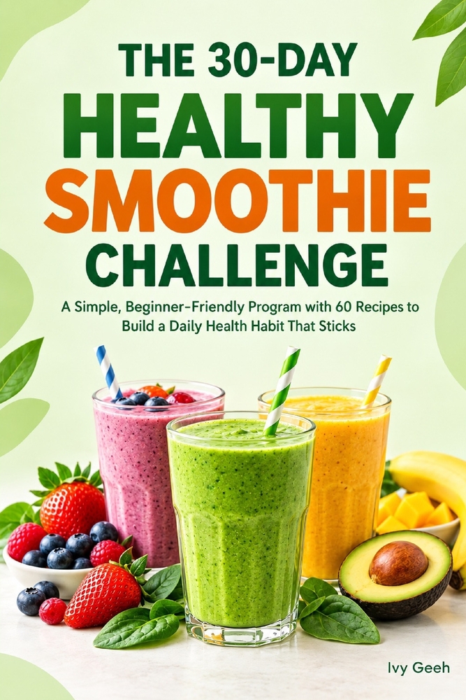 The 30-Day Healthy Smoothie Challenge: Start with Day 1. Blend your first glass. Build a habit that lasts. cover