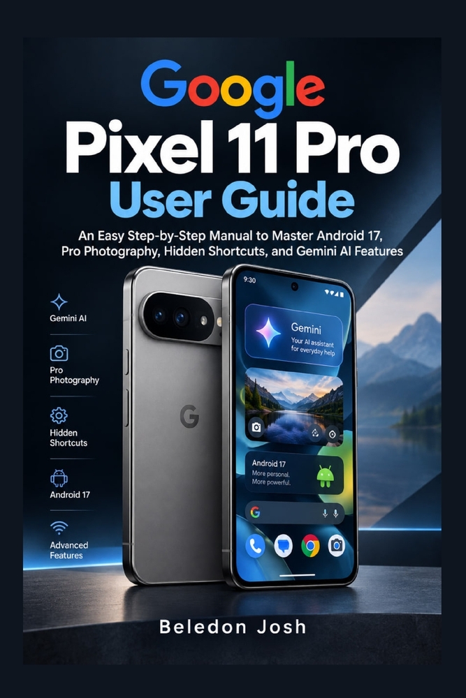 Google Pixel 11 Pro User Guide: An Easy Step-by-Step Manual to Master Android 17, Pro Photography, Hidden Shortcuts, and Gemini AI Features cover