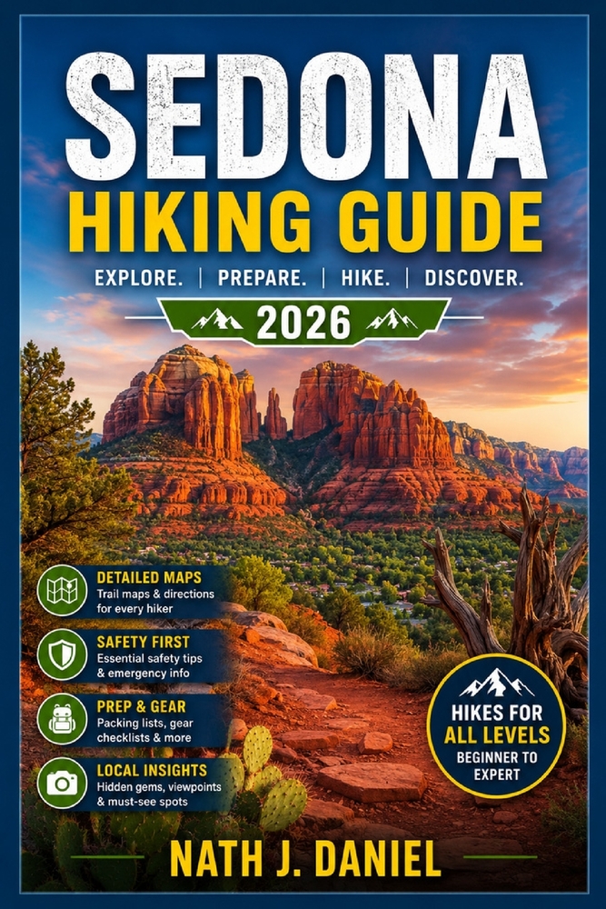 Sedona Hiking Guide: Explore the Best Hiking Trails, Red Rock Landscapes, Canyons, Vortex Sites, and Scenic Views in Arizona. cover