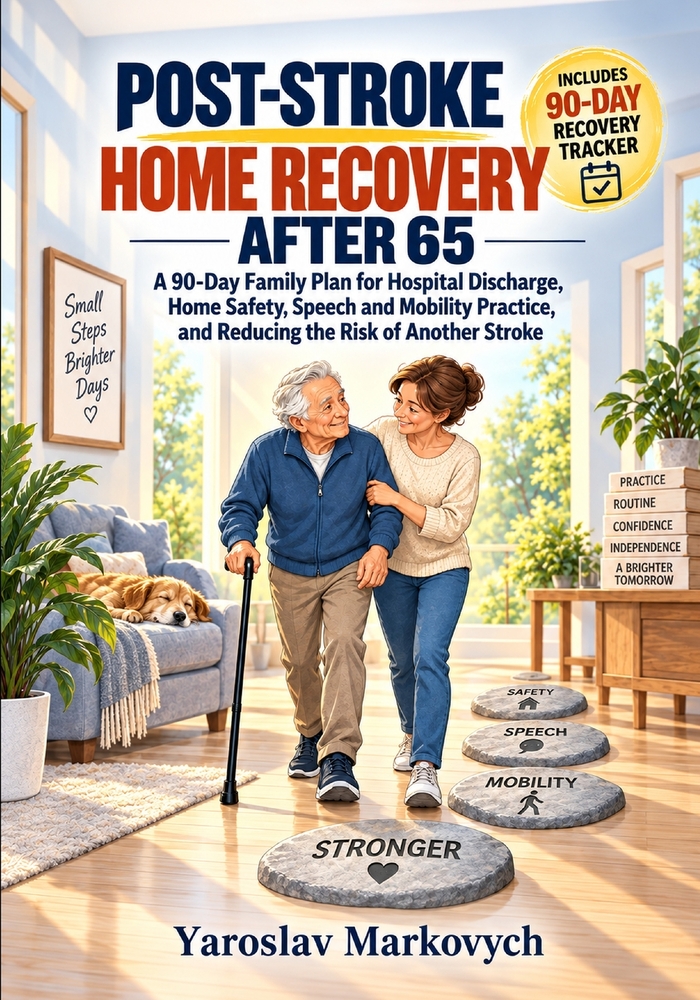 Post-Stroke Home Recovery After 65: A 90-Day Family Plan for Hospital Discharge, Home Safety, Speech and Mobility Practice, and Reducing the Risk of A cover