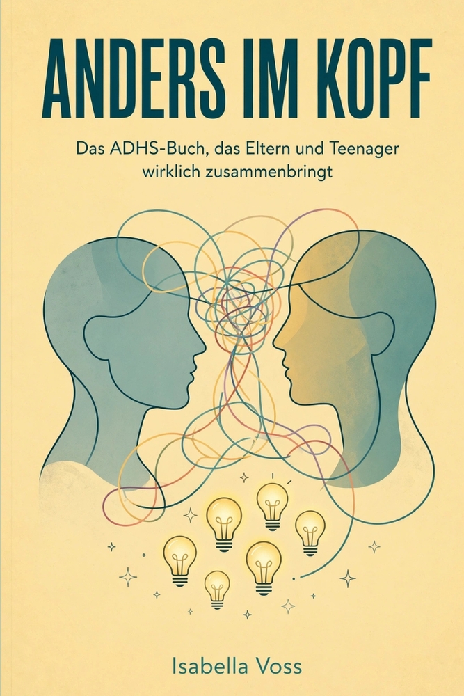 Anders Im Kopf: Das ADHS-Buch, das Eltern und Teenager wirklich zusammenbringt. Ein Ratgeber mit praktischen Hilfen, Übungen & Nachteilsausgleich-Vorl cover
