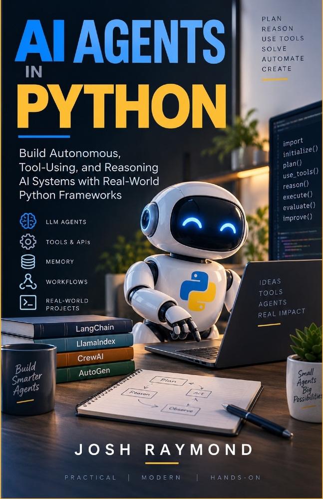 AI Agents in Python: Build Autonomous, Tool-Using, and Reasoning AI Systems with Real-World Python Frameworks. cover