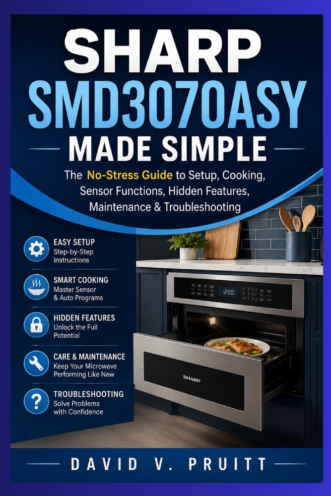 Sharp SMD3070ASY Made Simple: The No-Stress Guide to Setup, Cooking, Sensor Functions, Hidden Features, Maintenance & Troubleshooting cover