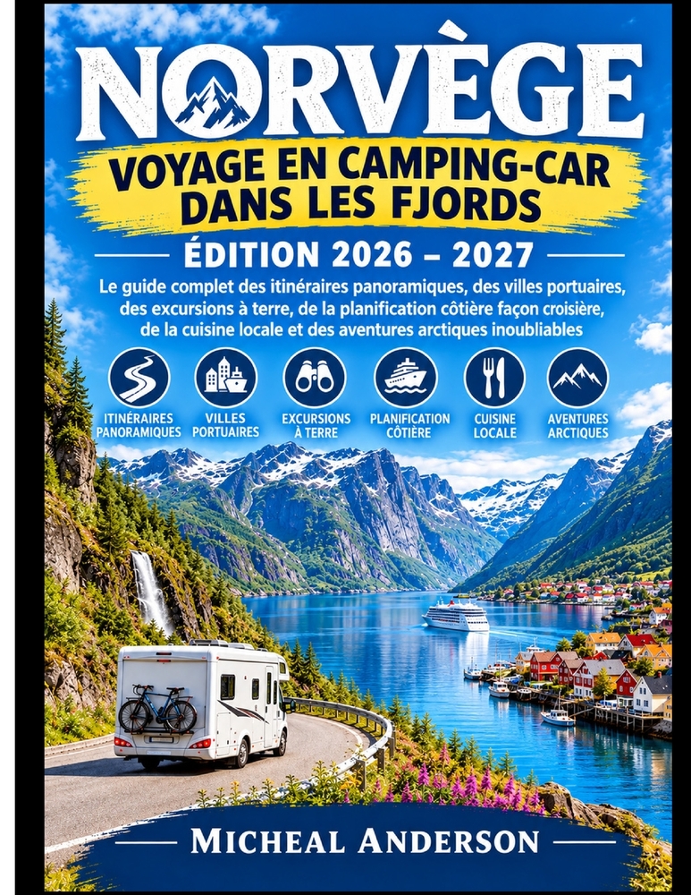 Norvège Voyage En Camping-Car Dans Les Fjords 2026-2027 Edition: Le guide complet des routes panoramiques, des villes portuaires, des excursions à ter cover